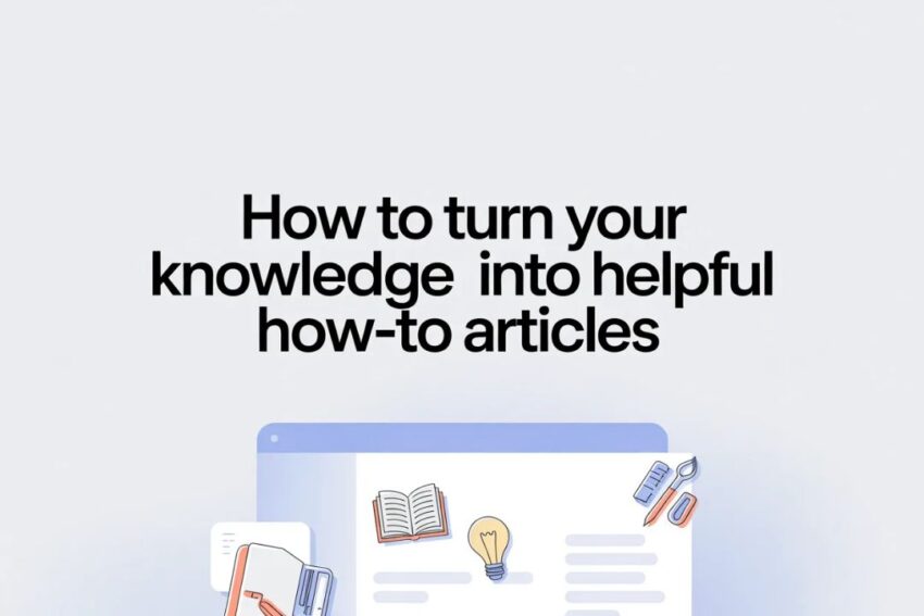 How to Turn Your Knowledge into Helpful How-To Articles