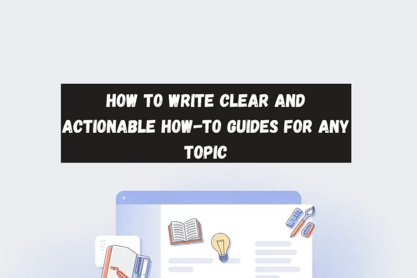 How to Write Clear and Actionable How-To Guides for Any Topic
